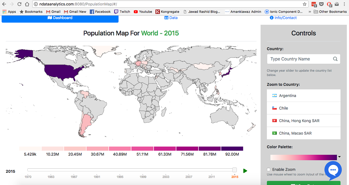11 - World & Population Map Range Selection