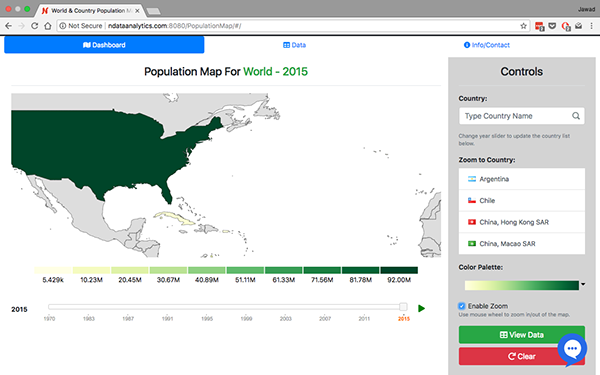 4 - World & Population Map World 2015